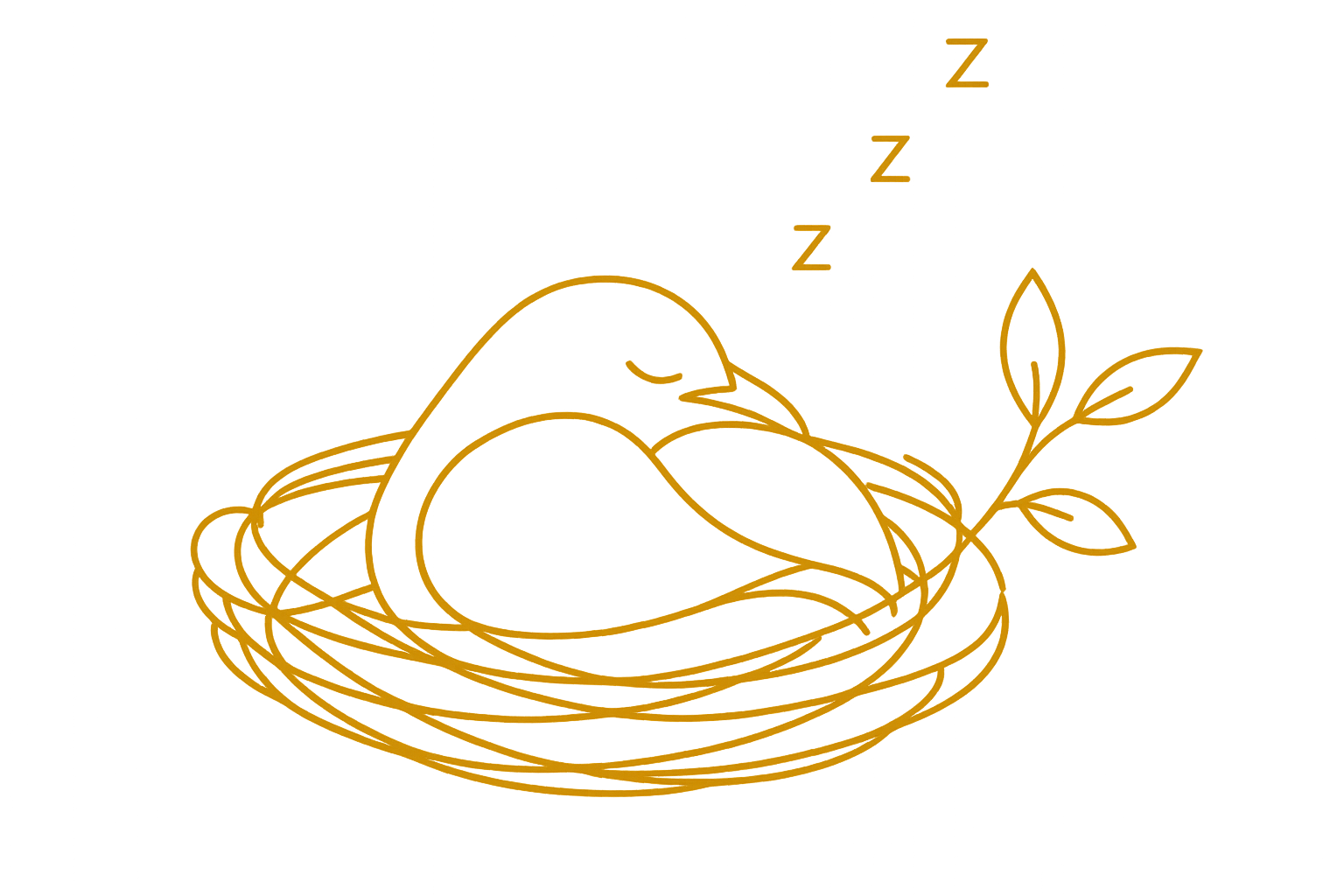 Sleeping Gathered Flock bird